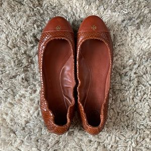 Tory Burch snake skin ballet flats